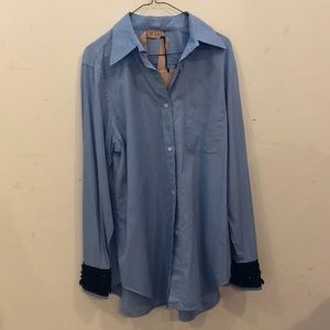 N°21 poplin tunic with embellished cuff.